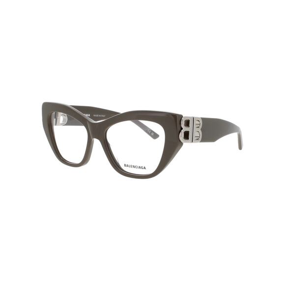 New Balenciaga BB0312O 005 Gray Cat-Eye Glasses with Silver main image 4